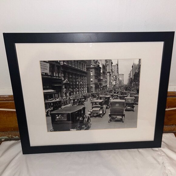 Vintage NYC Traffic Jam Print - Picture 1 of 1